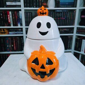 Cobwebs and Cauldrons Ghost Cookie Jar